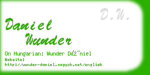 daniel wunder business card